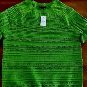 Ann Taylor eyelet shirt sleeve sweater